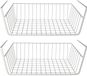 Gerimport Opberg/opruim hangmandje - 4x - 25 x 40 x 14 cm - Kastmandje - zilver
