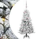 vidaXL Kunstmatige Hinged Kerstboom met 150 LED Wit 120 cm PE en PVC