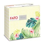 Fato - Droogpapieren servetten, airlaid, stoflook, verpakking met 50 servetten, formaat 40 x 40 cm, 4-voudig gevouwen, tropisch decor