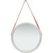 Miroir mural avec sangle 50 cm argenté