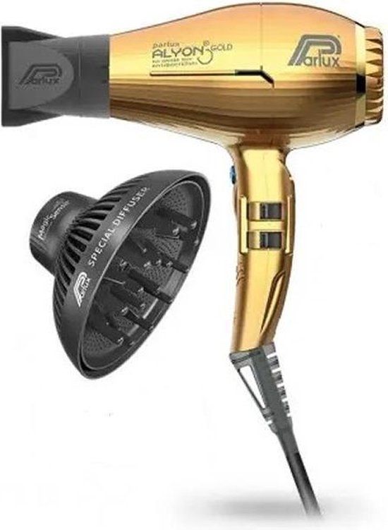 Parlux Alyon Gold Föhn - 2200W - Inclusief Diffuser - Goud