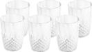 Merkloos Drinkglazen - 6x stuks - kunststof - kristaleffect - 400 ml