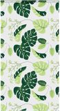 vidaXL Doucherolgordijn met cassette 130x240 cm Groene bladeren