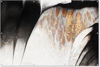 GreatGardenPosters Tuinposter - Glitter - Abstract - Goud - Veren - 180x120 cm - PVC - Buiten