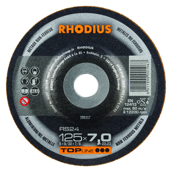Rhodius Rhodius 200357 RS24 TOPline Lll Afbraamschijf 125 X 22,23 X 7mm (25 St)