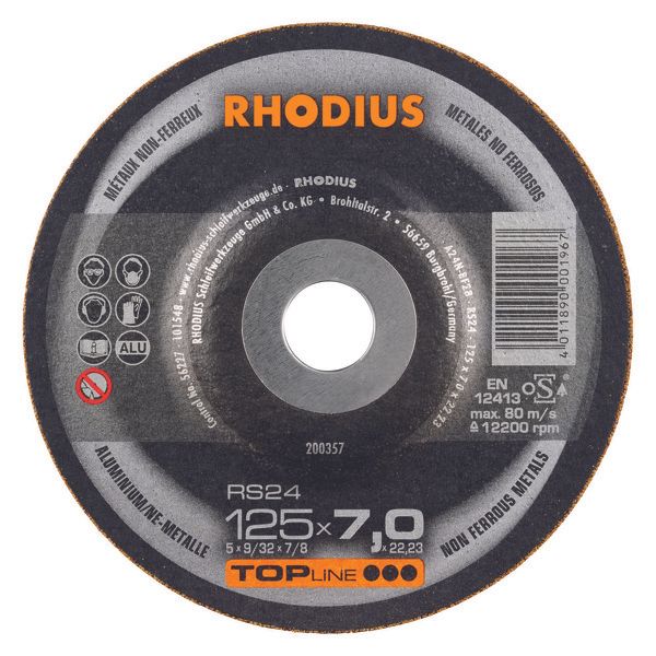 Rhodius RS24 TOPline Lll Afbraamschijf 125 X 22,23 X 7mm (25 St)