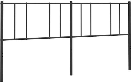 vidaXL Hoofdeind & Voeteind Zwart Staal 180 cm