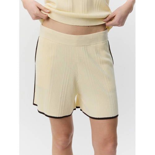 Sofie Schnoor regular waist casual short rib gebreid ecru