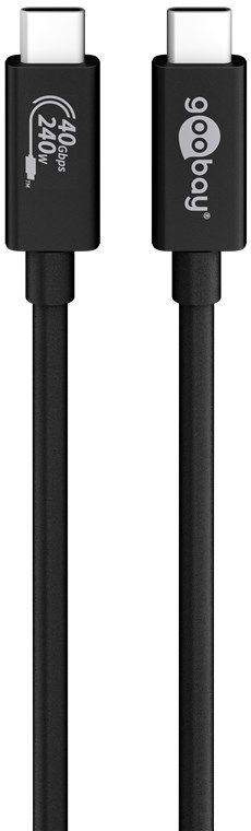Goobay 61716 USB-kabel 0,7 m USB4 Gen 3x2 USB C Zwart
