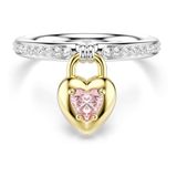 Swarovski Idyllia ring met motief, Verschillende slijpvormen, Hart, Gemengde metaalafwerking