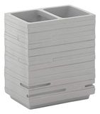 Gedy Quadrotto portacepillos, Hars, Grijs, 6,5 x 10 x 11,2