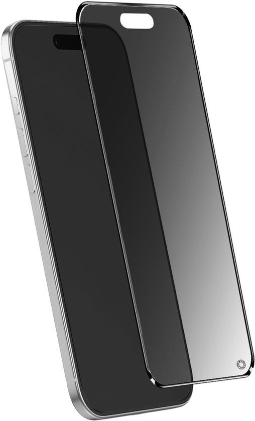 FORCE CASE Screenprotector voor iPhone Air - 2.5D Organic Glass & Privacy Filter, Transparant zwart