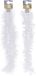Bellatio Decorations 6x Witte folieslingers fijn 180 cm - Kerstversiering - Kerstboom decoraties
