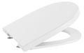 Abattant de WC en forme de D en plastique blanc