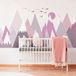 Ambiance Sticker Kinderstickers met Scandinavische bergen van Larinka, 100 x 150 cm