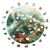 Iconic Puzzles Chinese muur, China, 100% duurzame houten puzzel, cadeaus voor kinderen en volwassenen, maat S, 200 stukjes