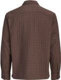 Jack & Jones Overhemd Lange Mouw Katoen/Polyester Effen XXL Hot Fudge