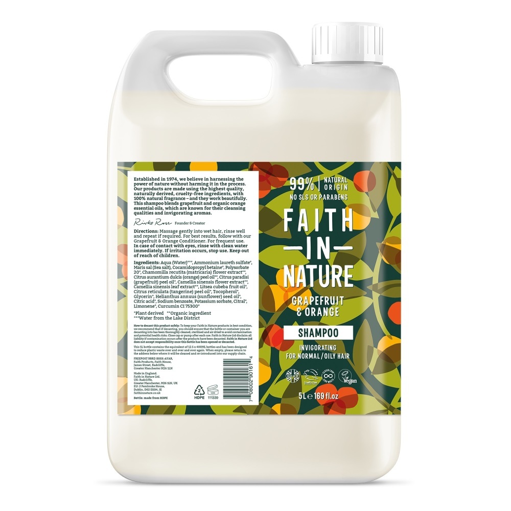 Faith in Nature Faith in Nature Grapefruit & Orange Shampoo Navulverpakking