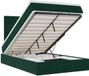 vidaXL Ottomaans bed met matrassen en LED's, 120x190cm, fluweel, donkergroen