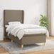 Maison Exclusive - Sommier à lattes de lit avec matelas taupe 80x200 cm tissu