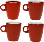 Cosy&Trendy Billiet - Vanlaere Koffiekopjes / bekers - 8x - rood - 190 ml - Keramiek - glans finish
