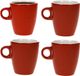 Cosy&Trendy Billiet - Vanlaere Koffiekopjes / bekers - 8x - rood - 190 ml - Keramiek - glans finish