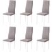 Somnia Descanso - Set van 6 gestoffeerde stoelen voor woonkamer, eetkamer, Marengo en witte poten, model Rachel