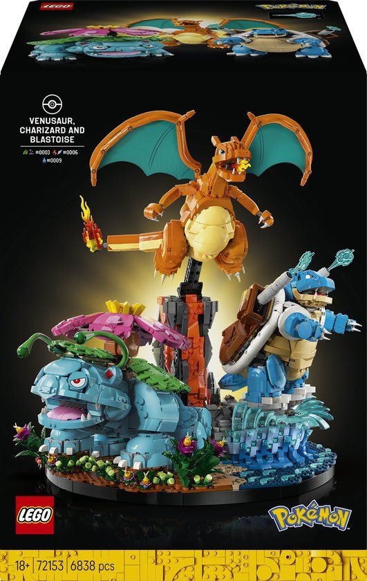 LEGO Pokémon Venusaur, Charizard en Blastoise - 72153