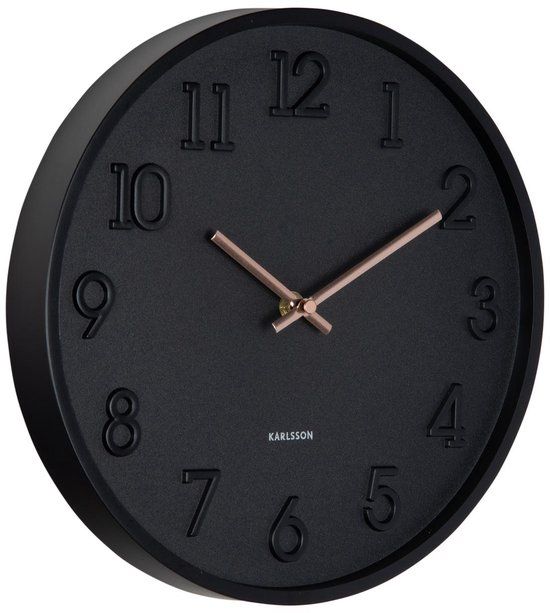 Karlsson Wandklok Calma - Zwart - 30 cm