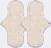 Eco Femme Wasbaar Maandverband DaypadPlus - L - 2-Pack - 100% Biologisch Katoen - Wit