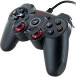 Schwaiger USB Gaming Controller Gamepad Pad 2x Vibration voor PC PS3 Android TV