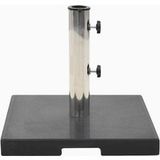 Base de parasol en granit 20 kg carré noir