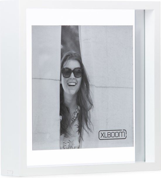 XLBoom Fotokader fotolijst square floating box wit 25 x 25
