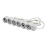 Legrand 694565 power uitbreiding 3 m 6 AC-uitgang(en) Binnen Grijs, Wit