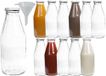 mikken 12 x glazen fles 500 ml, fles met schroefdop wit incl. trechter