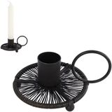 DoaBuy Gifts Amsterdam Draad Kandelaar Metaal Zwart 14 cm