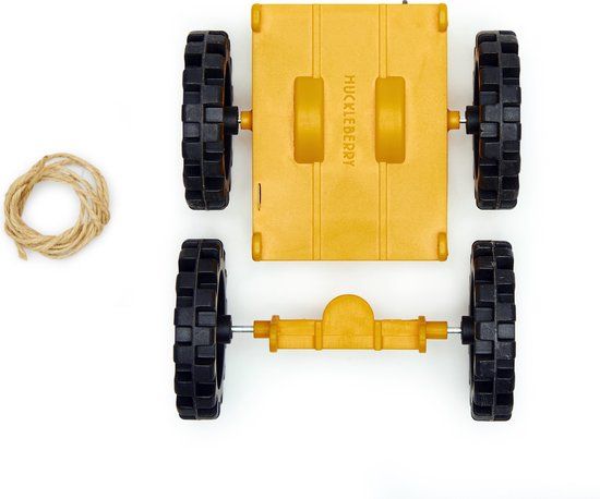 Kikkerland Huckleberry DIY Auto - Geel/Zwart - Kunststof