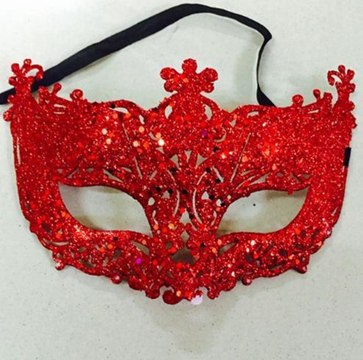 Been BV 1Pc Half Gezicht Fox Sequin Kant Masker Prinses Venetië Masker Halloween Kerstfeest Ball Maskerade Prestaties Half Face Fox Sequin Lace Mask Princess Venice Mask Halloween Christmas Party Ball Mask RED ROOD