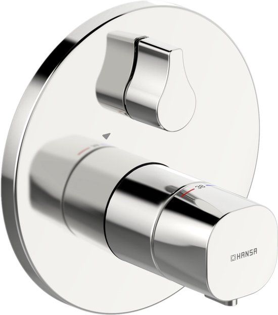 Hansa Living afdekset thermostaat rond met omstel - chroom