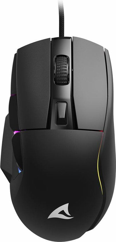 Sharkoon SGM35 Muis Zwart Rechtshandig USB Type-A Optisch 6400 DPI