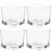 Bougie chauffe-plat sans marque/bougie chauffe-plat - 5x - carré - transparent - 8 x 8 cm