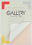 Gallery millimeterpapier A4 blok van 50 vel, geruit, rood