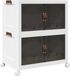 vidaXL Opbergbox stapelbaar met wielen 2-laags 75 l 64x40x76 cm