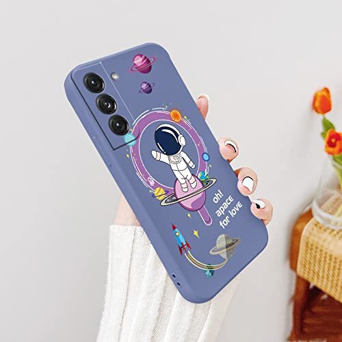 Oynyiqi Astronaut Telefoon Case Voor Samsung Galaxy S22 S21 S20 FE S10 Note 20 10 Ultra Plus A72 A52 A32 A71 A51 A31 A21S Cover, lavendelgrijs1, Voor S9