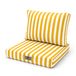 Ensemble coussins de salon de jardin 50x60 rayure jaune (assise + dossier)