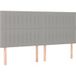 Tête de lit gris clair 160 x 5 x 118/128 cm tissu
