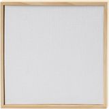 Creativ Company Canvas Panel with Frame, size 15,8x15,8 cm, 280 g, white, 10 pc/ 1 pack