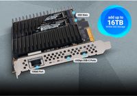 Sonnet McFiver PCIe Card - Multifunction Adapter Card with Dual M.2 NVMe SSD Slots, 10Gb Ethernet and Two 10Gbps USB-C Ports
