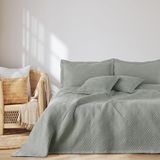 AmeliaHome Sprei 220x240 cm bedsprei dubbelzijdig ultrasoon stiksel polyester Ophelia grijs