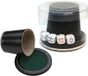 HOT Games Pokerbeker cuir 9cm.+ couvercle+ jetons de poker